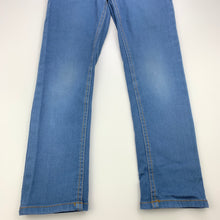 Load image into Gallery viewer, Boys Target, blue stretchy cotton pants, adjustable, Inside leg: 49cm, FUC, size 6,  