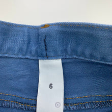 Load image into Gallery viewer, Boys Target, blue stretchy cotton pants, adjustable, Inside leg: 49cm, FUC, size 6,  