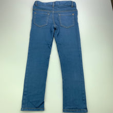 Load image into Gallery viewer, Boys Target, blue stretchy cotton pants, adjustable, Inside leg: 49cm, FUC, size 6,  
