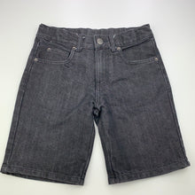 Load image into Gallery viewer, Boys Urban Supply, black denim shorts, adjustable, GUC, size 8,  