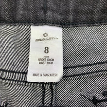 Load image into Gallery viewer, Boys Urban Supply, black denim shorts, adjustable, GUC, size 8,  