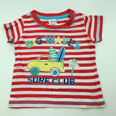Boys Tiny Little Wonders, striped cotton t-shirt / top, GUC, size 00,  