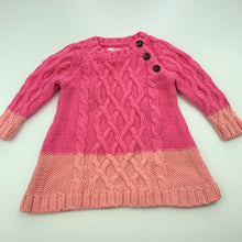 Load image into Gallery viewer, Girls Joe Fresh, knitted cotton long sleeve dress, FUC, size 00, L: 30cm