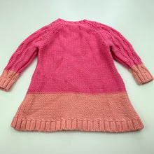 Load image into Gallery viewer, Girls Joe Fresh, knitted cotton long sleeve dress, FUC, size 00, L: 30cm
