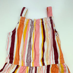 Girls Anko, striped cotton summer playsuit, GUC, size 4,  