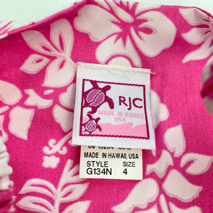 Girls RJC, authentic Hawaiian lightweight summer dress, EUC, size 4, L: 56cm