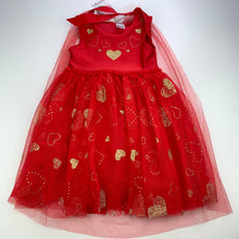Load image into Gallery viewer, Girls Mango, red tulle tutu party dress, plus cape, NEW, size 1-2, L: 55cm