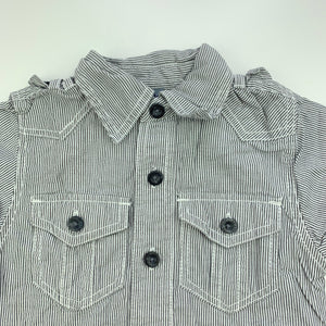 Boys Pumpkin Patch, striped cotton short sleeve shirt, GUC, size 0,  