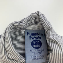 Load image into Gallery viewer, Boys Pumpkin Patch, striped cotton short sleeve shirt, GUC, size 0,  