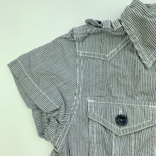 Load image into Gallery viewer, Boys Pumpkin Patch, striped cotton short sleeve shirt, GUC, size 0,  