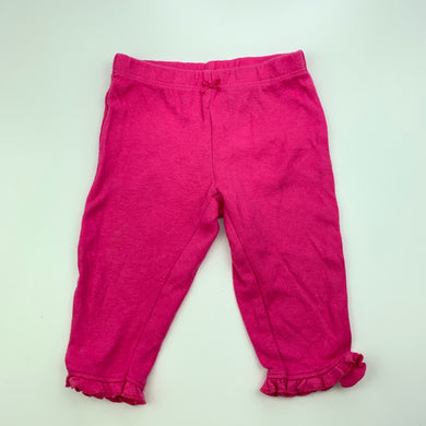 Girls Carters, pink cotton leggings / bottoms, GUC, size 000,  