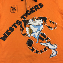 Load image into Gallery viewer, Unisex NRL Official, Wests Tigers cotton polo shirt, GUC, size 4