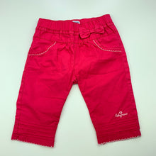 Load image into Gallery viewer, Girls Mexx, lined cotton pants, elasticated, care labels removed, EUC, size 000,  