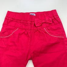 Load image into Gallery viewer, Girls Mexx, lined cotton pants, elasticated, care labels removed, EUC, size 000,  