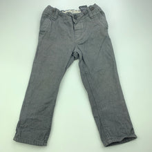 Load image into Gallery viewer, Boys H&amp;M, grey cotton pants, adjustable, Inside leg: 33cm, GUC, size 1,  