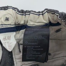Load image into Gallery viewer, Boys H&amp;M, grey cotton pants, adjustable, Inside leg: 33cm, GUC, size 1,  