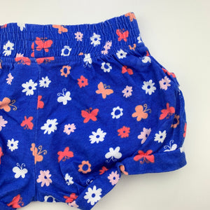 Girls Baby Berry, floral cotton shorts, elasticated, EUC, size 00,  