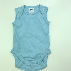 unisex Anko, blue cotton singletsuit / romper, EUC, size 000,  