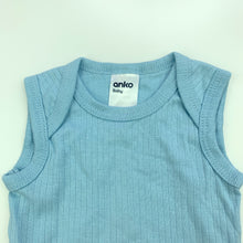 Load image into Gallery viewer, unisex Anko, blue cotton singletsuit / romper, EUC, size 000,  