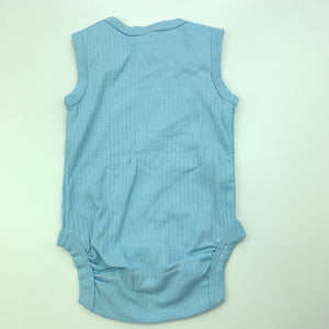 unisex Anko, blue cotton singletsuit / romper, EUC, size 000,  