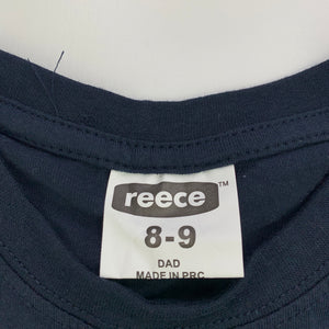 Boys Reece, navy cotton t-shirt / top, GUC, size 8-9,  