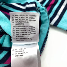 Load image into Gallery viewer, Girls Polarn O Pyret, striped stretchy tie front top, GUC, size 0,  