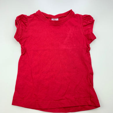 Girls Target, red cotton t-shirt / top, FUC, size 1,  