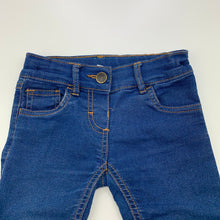 Load image into Gallery viewer, Girls H&amp;T, lightweight stretch denim jeans, adjustable, Inside leg: 32cm, GUC, size 2,  