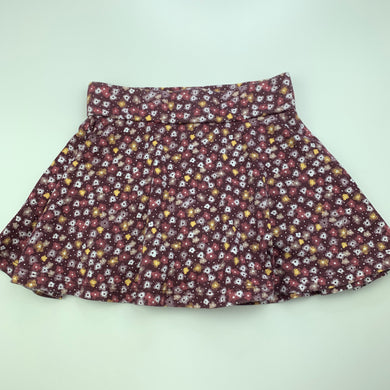 Girls Anko, floral cotton skirt, built-in shorts, elasticated, EUC, size 2,  