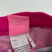 Load image into Gallery viewer, Girls Wave Zone, pink floral swim shorts, elasticated, GUC, size 00,  