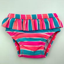 Load image into Gallery viewer, Girls Target, striped swim bottoms, elasticated, FUC, size 000,  