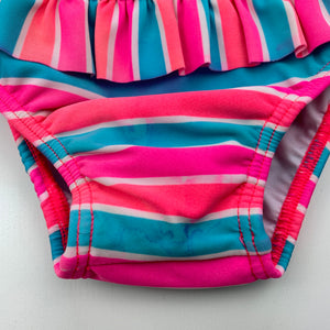 Girls Target, striped swim bottoms, elasticated, FUC, size 000,  