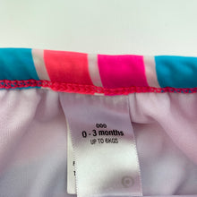 Load image into Gallery viewer, Girls Target, striped swim bottoms, elasticated, FUC, size 000,  