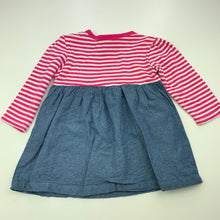 Load image into Gallery viewer, Girls Ollie&#39;s Place, embroidered long sleeve dress, unicorn, GUC, size 0, L: 39cm