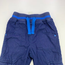 Load image into Gallery viewer, Boys Dymples, cotton lined cargo pants, elasticated, Inside leg: 29cm, FUC, size 2,  