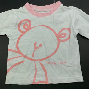 Girls Higgledee, cotton long sleeve t-shirt / top, GUC, size 000,  
