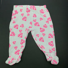 Load image into Gallery viewer, Girls Baby Berry, cotton footed leggings / bottoms, GUC, size 000,  