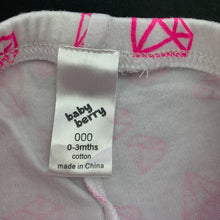 Load image into Gallery viewer, Girls Baby Berry, cotton footed leggings / bottoms, GUC, size 000,  