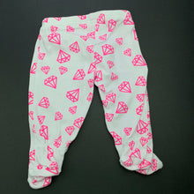 Load image into Gallery viewer, Girls Baby Berry, cotton footed leggings / bottoms, GUC, size 000,  