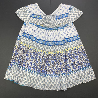 Girls Zara, cotton lined lightweight floral dress, GUC, size 0, L: 38cm