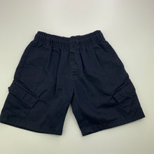 Load image into Gallery viewer, Boys Anko, navy school cargo shorts, elasticated, GUC, size 4,  