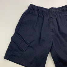 Load image into Gallery viewer, Boys Anko, navy school cargo shorts, elasticated, GUC, size 4,  