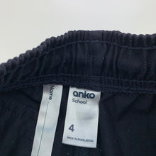 Load image into Gallery viewer, Boys Anko, navy school cargo shorts, elasticated, GUC, size 4,  