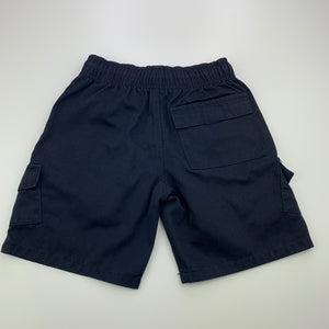 Boys Anko, navy school cargo shorts, elasticated, GUC, size 4,  