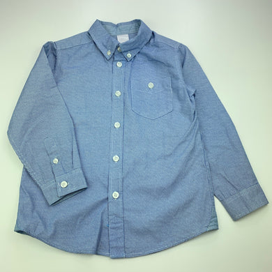 Boys Target, blue cotton long sleeve shirt, FUC, size 4,  