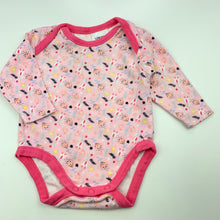 Load image into Gallery viewer, Girls Dymples, pink floral cotton bodysuit / romper, GUC, size 000,  
