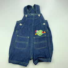 Load image into Gallery viewer, Boys Baby Baby, blue cotton overalls / shortalls, GUC, size 00,  