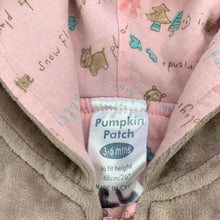 Load image into Gallery viewer, Girls Pumpkin Patch, cotton lined velour zip hoodie sweater, GUC, size 00,  