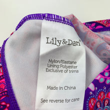 Load image into Gallery viewer, Girls Lily &amp; Dan, colourful swim top, EUC, size 1,  