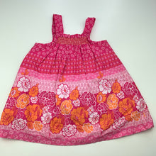 Load image into Gallery viewer, Girls Target, lined lightweight floral cotton dress, EUC, size 1, L: 43cm